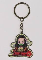 Nezuko Kamado Dazaifu Demon Slayer: Kimetsu no Yaiba Metal Key Chain Fukuoka Limited Key Ring [USED]