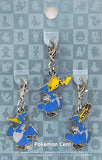 845.Cramorant & Cramorant Gulping Form & Cramorant Pokemon Forms National Picture Book Metal Charm 3 Set Pokemon Pokemon Center Limited Key Ring  [USED]