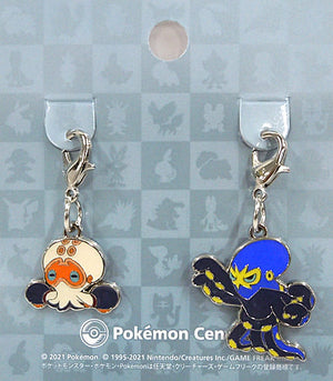 852.Clobbopus & 853.Grapploct National Picture Book Metal Charm 2 Set Pokemon Pokemon Center Limited Key Ring  [USED]