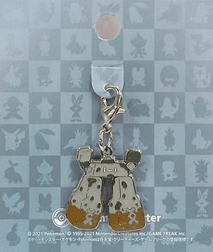 874.Stonjourner National Picture Book Metal Charm Pokemon Pokemon Center Limited Key Ring  [USED]