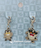 G052.Galar Meowth & 863.Perrserker National Picture Book Metal Charm 2 Set Pokemon Pokemon Center Limited Key Ring  [USED]