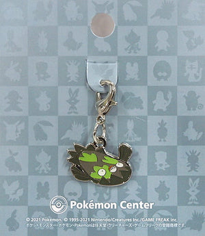 G618.Galar Stunfisk National Picture Book Metal Charm Pokemon Pokemon Center Limited Key Ring  [USED]