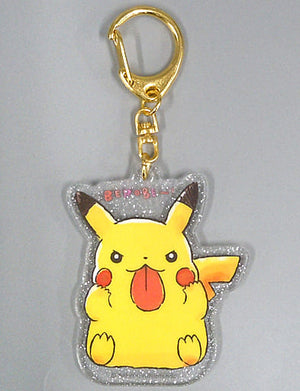 Pikachu Pokemon Acrylic Keychain Collection BEROBE ! Pokemon Center Limited Key Ring  [USED]