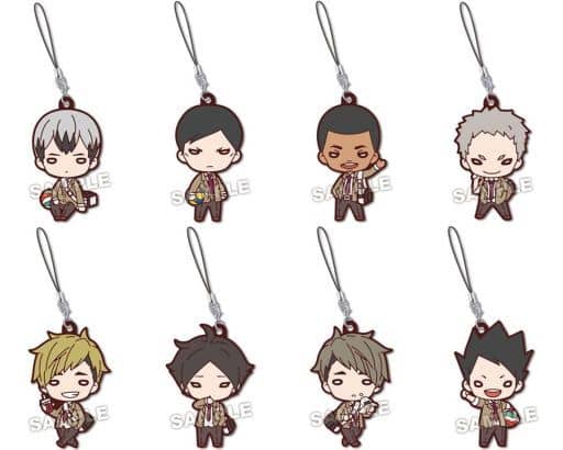 Shinsuke Kita, etc. Haikyu!! Nitotan Inarizaki High School Uniform Rubber Mascot All 8 Types Set Key Ring [USED]
