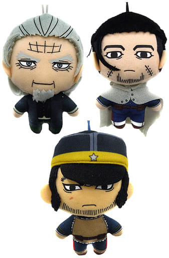 Toshizo Hijikata, etc. Golden Kamuy Mascot Vol.2 All 3 Types Set Key Ring [USED]