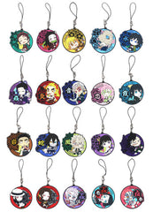Nezuko Kamado, etc. Demon Slayer: Kimetsu no Yaiba Ichiban Kuji 4 Dareyorimo Kyojin na Yaiba to Nare Kyun Chara Rubber Strap Kyun Chara Illustrations Prize J All 20 Types Set Key Ring [USED]