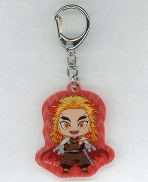 Kyojuro Rengoku Demon Slayer: Kimetsu no Yaiba Acrylic Keychain 2nd Paper Airplane Ver. Narita Anime Deck Limited Key Ring [USED]