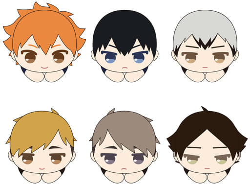Shoyo Hinata, etc. Haikyu!! Hagu Chara Collection All 6 Types Set Key Ring [USED]