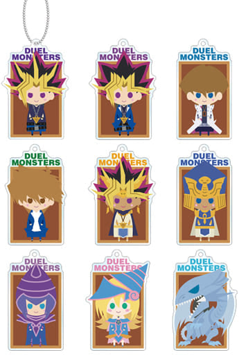 Yugi Muto, etc. Yu-Gi-Oh! NordiQ Trading Acrylic Key Chains All 9 Types Set Key Ring [USED]