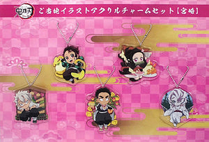 Gathering Local SD Acrylic Charm 5 Set (Miyazaki) Demon Slayer: Kimetsu no Yaiba Zen Shuchu Exhibition Miyazaki Venue Limited Charm [USED]