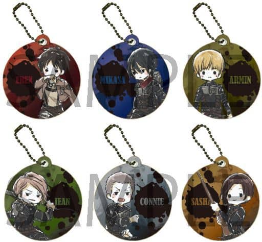 Ellen Yeager, etc. Attack on Titan Graff Art Chara Leather Charm 01 The Final Season Ver. All 6 Types Set Charm [USED]