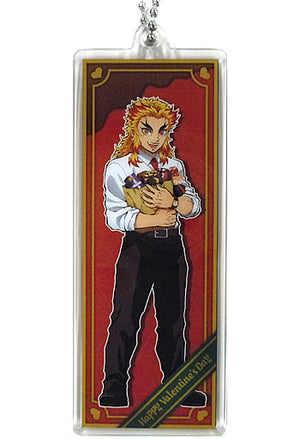 Kyojuro Rengoku Demon Slayer: Kimetsu no Yaiba Kimetsu Academy Valentine Random Double Sided Acrylic Charms ufotable Webshop Order Production Limited Kimetsu Festival Online Animation 2nd Anniversary Celebration Key Ring [USED]