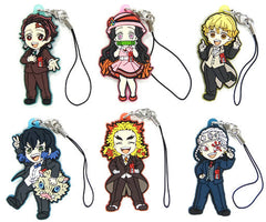 Nezuko Kamado, etc. Demon Slayer: Kimetsu no Yaiba Random Rubber Strap Aniplex+ Order Production Limited Kimetsu Festival Online Animation 2nd Anniversary Celebration All 6 Types Set Key Ring [USED]