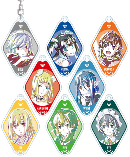 Hestia, etc. Is It Wrong to Try to Pick Up Girls in a Dungeon? III Ani-Art Trading Acrylic Key Chains Part 2 All 8 Types Set Key Ring [USED]