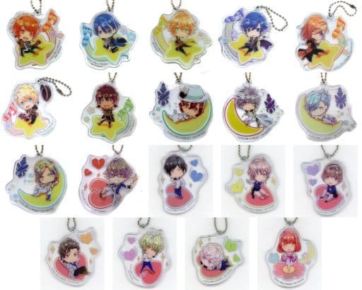 Otoya Ittoki, etc. Uta no Prince Sama Maji Love Legend Star Soft Clear Key Holder Animate Limited Blu-ray/DVD Purchase Bonus All 19 Types Set Key Ring [USED]