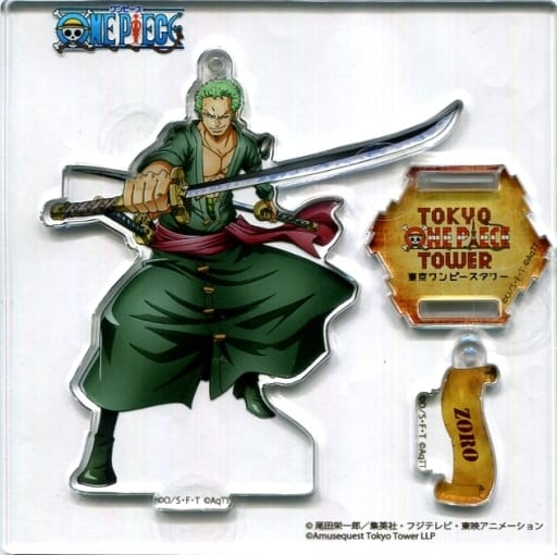 Roronoa Zoro One Piece Character Ranking Acrylic Stand Charm Tokyo One Piece Tower Tongari Store Limited Charm [USED]