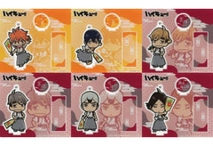 Shoyo Hinata, etc. Haikyu!! Trading Chibi Chara Acrylic Stand Key Chain All 6 Types Set Key Ring [USED]