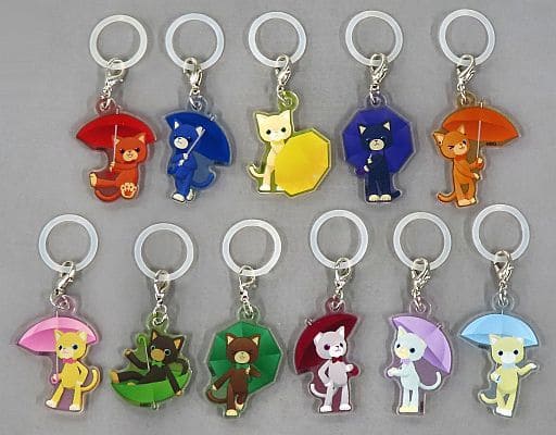 Rosso Otoya Ittoki, etc. Uta no Prince Sama PRINCE CAT -SPRING HAS COME- Trading Acrylic Charms Umbrella Ver. All 11 Types Set Key Ring [USED]