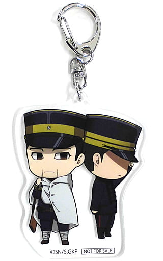 Hyakunosuke Ogata Golden Kamuy Newly Drawn Mini Character Acrylic Key Chain Animate Limited Blu-ray/DVD Vol.9 Purchase Bonus Key Ring [USED]