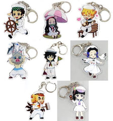 Nezuko Kamado, etc. Demon Slayer: Kimetsu no Yaiba Acrylic Key Chain Laguna Ten Bosch Trial of Reminiscence Tanjiro's Journey Limited All 8 Types Set Key Ring [USED]