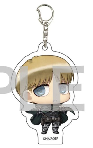 Armin Arlert Attack on Titan Chimi Character Design Acrylic Keychain 11 Key Ring [USED]