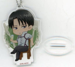 Levi Ackerman Attack on Titan Acrylic Key Chain Tree Village Pop-Up Shop & Collaboration Cafe Limited Key Ring [USED]