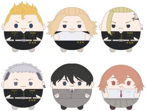 Takemichi Hanagaki, etc. Tokyo Revengers Fluffy Kororin All 6 Types Set Key Ring [USED]
