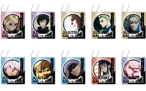 Zenin Mai, etc. Jujutsu Kaisen Kiratto Decofla Acrylic Key Chain Cbox All 10 Types Set Key Ring [USED]