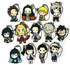 Nezuko Kamado, etc. Demon Slayer: Kimetsu no Yaiba Ichiban Kuji Kisatsu no Kokorozashi Rubber Charm Break time Ver. Prize F All 13 Types Set Key Ring [USED]