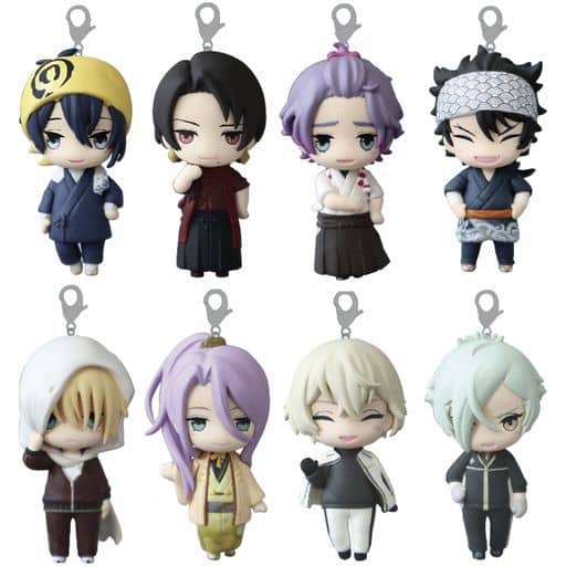 Kashu Kiyomitsu, etc. Touken Ranbu ONLINE Potedan! Internal Affairs Figure Mascot 1st All 8 Types Set Key Ring [USED]