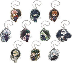 Satoru Gojo, etc. Jujutsu Kaisen Pita! Deformed Opening Acrylic Key Chain All 10 Types Set Key Ring [USED]