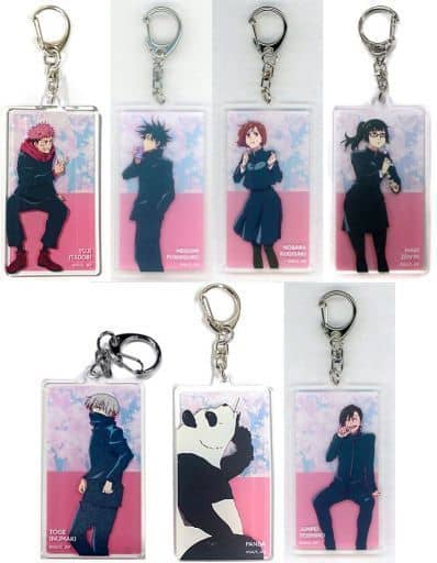 Megumi Fushiguro, etc. Jujutsu Kaisen Trading Acrylic Keychains 1 Animation Jujutsu Kaisen Exhibition First Half Jutai Taiten Little Fish & Counterpunishment Edition Limited All 7 Types Set Key Ring [USED]