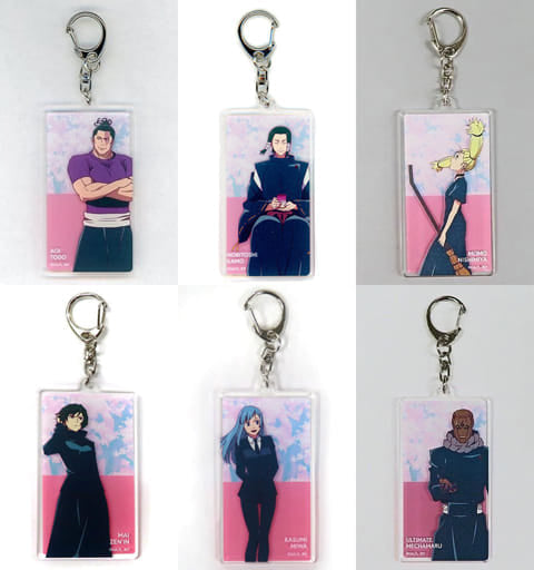 Nishimiya Momo, etc. Jujutsu Kaisen Trading Acrylic Keychains 3 Animation Jujutsu Kaisen Exhibition First Half Jutai Taiten Little Fish & Counterpunishment Edition Limited All 6 Types Set Key Ring [USED]