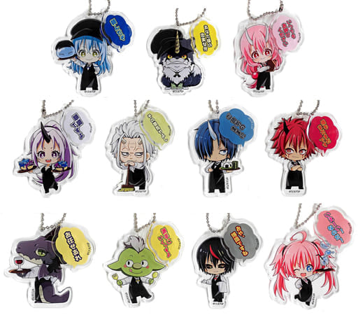 Rimuru Tempest, etc. That Time I Got Reincarnated as a Slime Acrylic Keychain with Mini Character Lines Princess Cafe Limited All 11 Types Set Key Ring [USED]