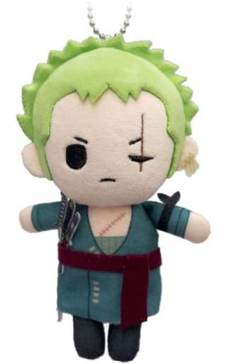 Roronoa Zoro One Piece Petitfuwa Stuffed Toy Key Ring [USED]