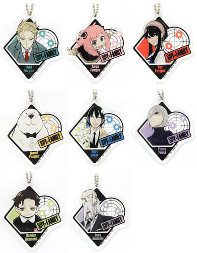 Loid Forger, etc. SPY x FAMILY Ichiban Kuji Acrylic Charms Prize G All 8 Types Set Charm [USED]