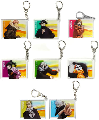 Satoru Gojo, etc. Jujutsu Kaisen Trading Acrylic Keychains Seaside Animation Jujutsu Kaisen Exhibition 2nd Term Kyoto Sister School Exchange Meeting Kishu Raido Edition Limited All 8 Types Set Key Ring [USED]