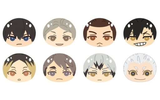 Tobio Kageyama, etc. Haikyu!! TO THE TOP Omanjuu Niginigi Mascot B All 8 Types Set Key Ring [USED]