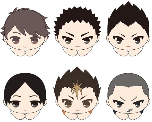 Toru Oikawa, etc. Haikyu!! Hagu Chara Collection 4 All 6 Types Set Key Ring [USED]