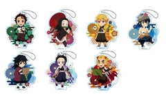 Nezuko Kamado, etc. Demon Slayer: Kimetsu no Yaiba Street Walking Series Acrylic Key Chain Vol.1 All 7 Types Set Key Ring [USED]