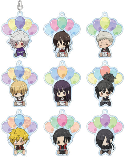 Gabimaru, etc. Jigokuraku Popoon Trading Acrylic Key Chains All 9 Types Set Key Ring [USED]