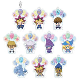 Yugi Muto, etc. Yu-Gi-Oh! Popoon Trading Acrylic Key Chains All 10 Types Set Key Ring [USED]