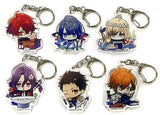 Akaza, etc. Olympia Soiree Newly Drawn Chibi Character Acrylic Key Chain Animate Limited Switch Edition Bundled Benefits Set of 6 Key Ring [USED]