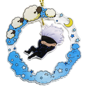 Satoru Gojo Jujutsu Kaisen Yurayura Good Night Acrylic Key Ring Key Ring [USED]