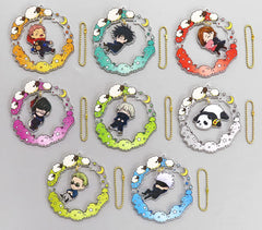 Yuji Itadori, etc. Jujutsu Kaisen Yurayura Good Night Acrylic Key Ring All 8 Types Set Key Ring [USED]