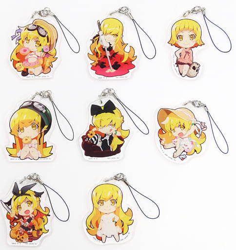 Shinobu Oshino Monogatari Series Ichiban Kuji Kizudsukushi no Kuji jato! Panaino! Prize I All 8 Types Set Key Ring [USED]