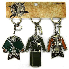 Ellen Yeager Erwin Smith Levi Ackerman Attack on Titan Key Chain Set Universal Studios Japan Attack on Titan The Real Limited Set of 3 Key Ring [USED]
