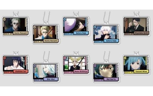 Satoru Gojo, etc. Jujutsu Kaisen Decofla Acrylic Key Chain Vol.2 C Box All 10 Types Set Key Ring [USED]