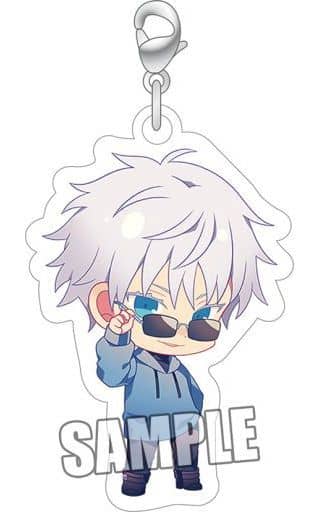 Satoru Gojo Jujutsu Kaisen Trading Acrylic Stand Key Chain Hoodie Ver. Marui Branch Office Limited Key Ring [USED]