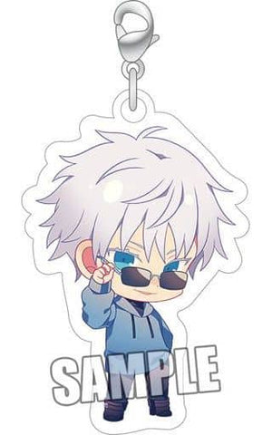 Satoru Gojo Jujutsu Kaisen Trading Acrylic Stand Key Chain Hoodie Ver. Marui Branch Office Limited Key Ring [USED]